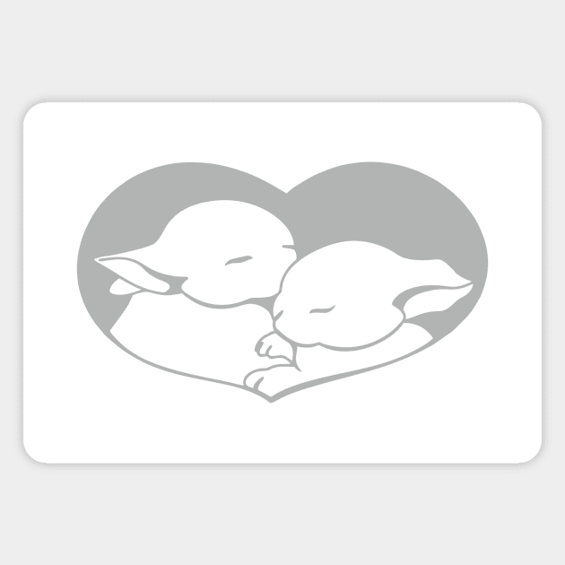 " TWO BUNNIES " Magnet by Dmitry_Buldakov